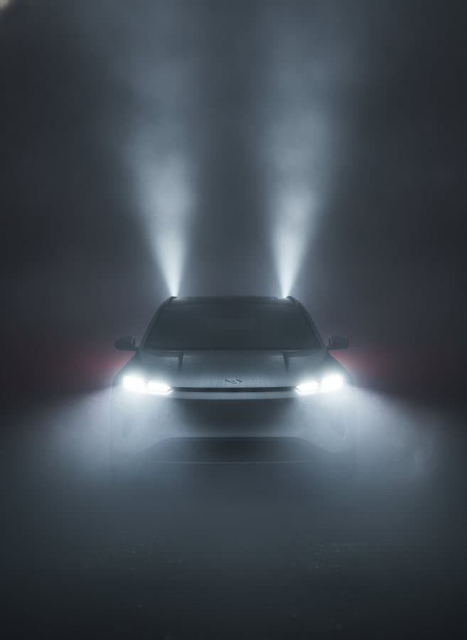 Fog Headlights — Two beams, dense fog, nothing else